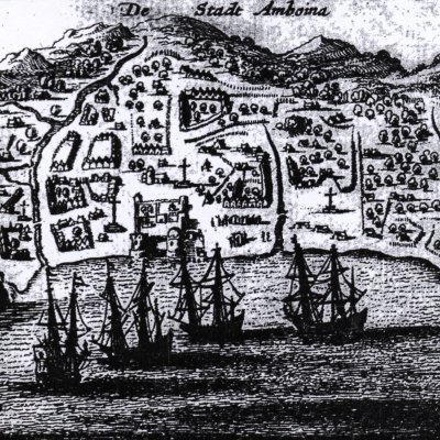 Amboina (Van Neck, Récit véridique…, p19, in Oost en Westindische Voyagien..., 1650)