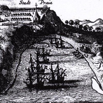 Praia (Sebald de Weert, Journael… Magalanes…, p47, in Oost en Westindische Voyagien..., 1650)