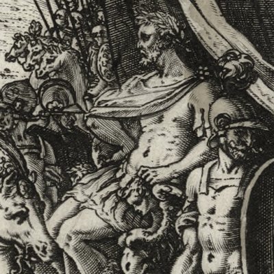 Défilé des chevaliers devant Godefroi (Jérusalem délivrée, ch1, 1590) - Castello
