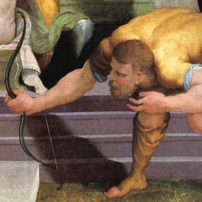 Ulysse essaye son arc devant les prétendants - R. de’Ruggieri d’après Primatice