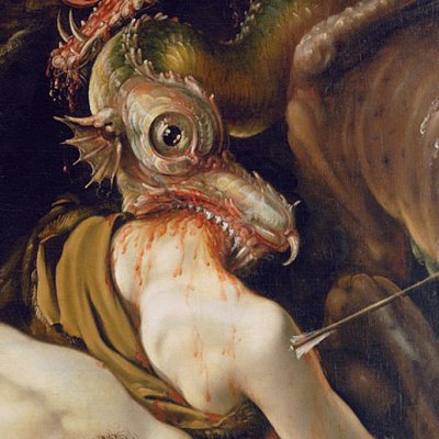 Cadmus tue le dragon - Goltzius