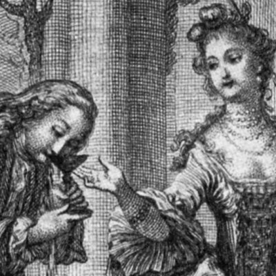 Damon répand la coupe (La coupe enchantée 1. La Fontaine, Contes, 1762) - Eisen