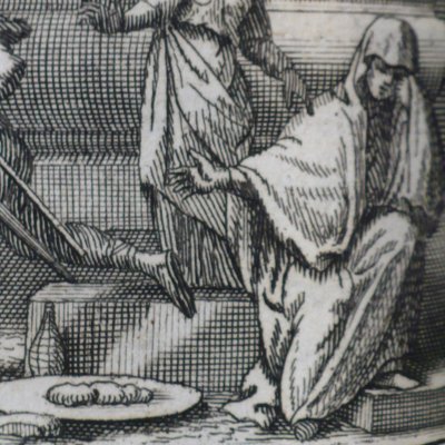 La matrone d’Éphèse (Fables de La Fontaine, 1694) - atelier de Chauveau