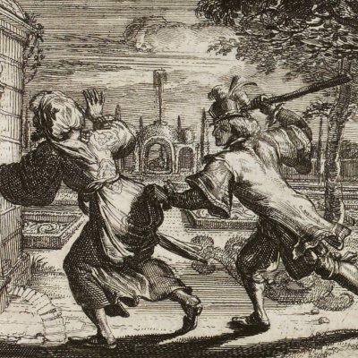 Le cocu battu et content (La Fontaine, Contes, Amst. 1685) - De Hooghe
