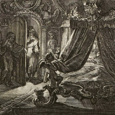 Le muletier (La Fontaine, Contes, Amst. 1685) - De Hooghe
