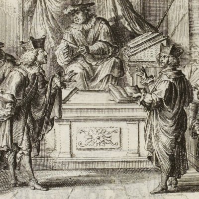 Le juge de Mesle (La Fontaine, Contes, Amst. 1685) - De Hooghe