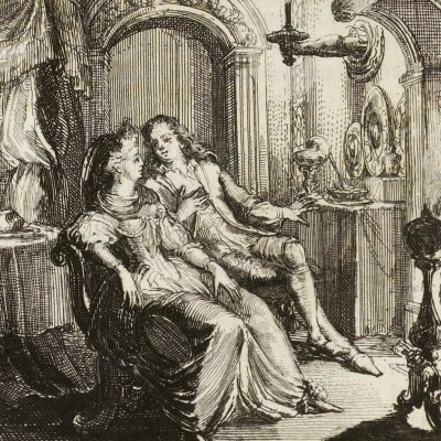 L’oraison de Saint Julien (La Fontaine, Contes, Amst. 1685) - De Hooghe