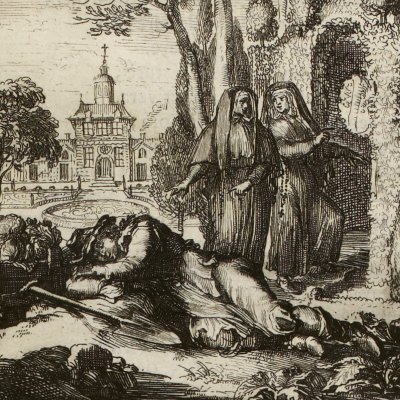 Mazet de Lamporechio (La Fontaine, Contes, Amst. 1685) - De Hooghe