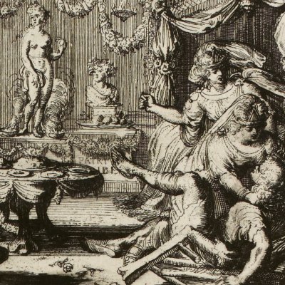 Le tableau (La Fontaine, Contes, Amst. 1685) - De Hooghe