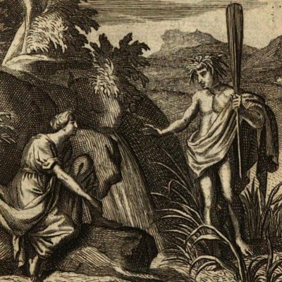 Le fleuve Scamandre (La Fontaine, Contes, Amst. 1685) - De Hooghe