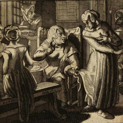La couturière (La Fontaine, Contes, Amst. 1685) - De Hooghe