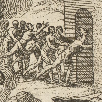 Massacre de Cholula (Las Casas, Destruction des Indes, 1598) - Th. de Bry