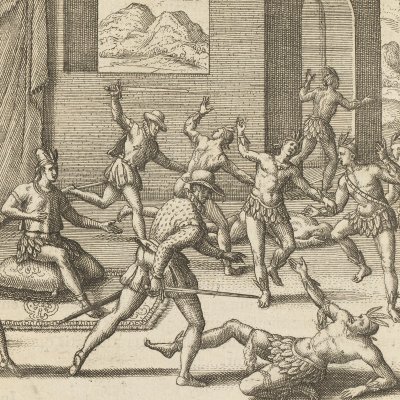 Massacre de Mexico (Las Casas, Destruction des Indes, 1598) - Th. de Bry