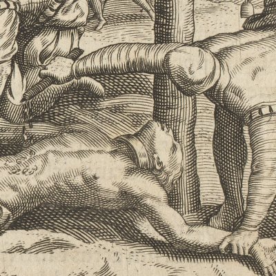 Supplice du roi Bogota (Las Casas, Destruction des Indes, 1598) - Th. de Bry