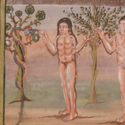 Adam et Ève au Paradis (Bible de Vivien, F10v°)