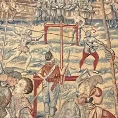 Le Combat à la barre (tapisserie) - d’après Antoine Caron ?