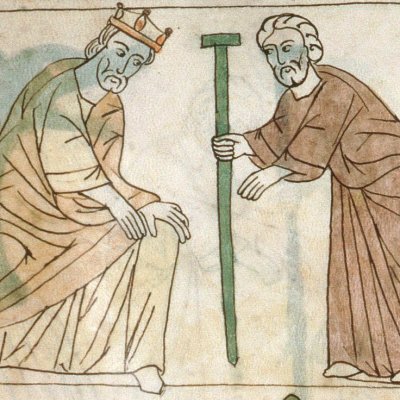 Daniel propose à Cyrus d’empoisonner le dragon (Bible de Pampelune)