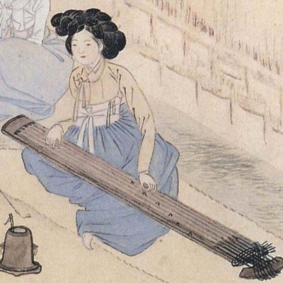 Concert de geomungo (Hyewon pungsokdo) - Shin Yun-bok