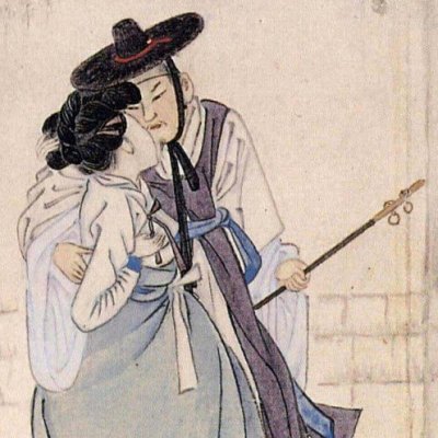 Etreinte nocturne épiée (Hyewon pungsokdo) - Shin Yun-bok