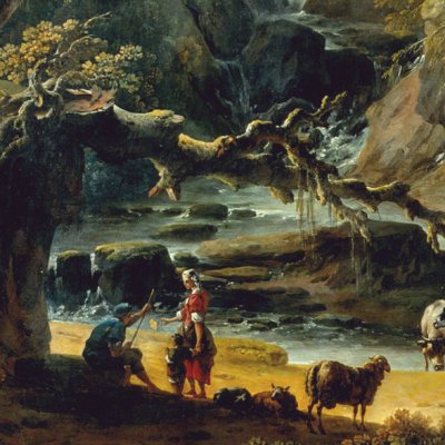 Paysage au soleil levant - Julliart