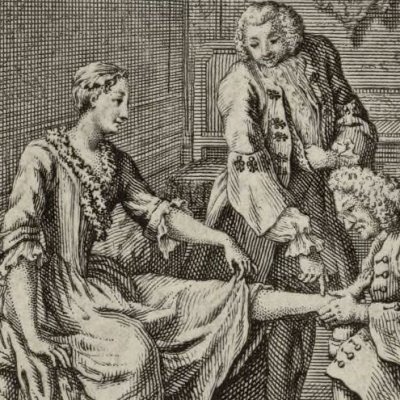 Marianne soignée chez Valville (La Vie de Marianne, 2e partie, éd 1778) - Schley