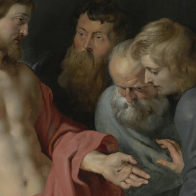 L’incrédulité de saint Thomas avec N. Rockox et sa femme - Rubens