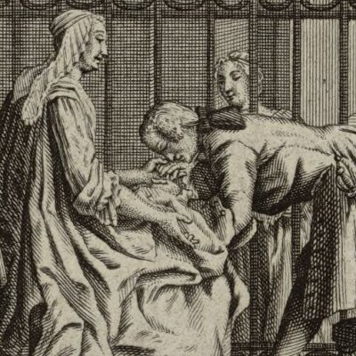 Valville and Mme de Miran in the parlor (La Vie de Marianne, Part 4, 1778) - Schley