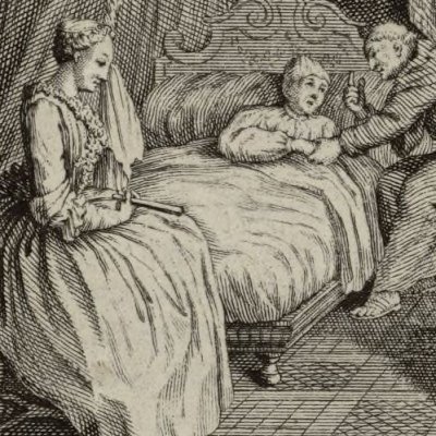 La mort de M. de Climal (La Vie de Marianne, 5e partie, éd. 1778)- Schley