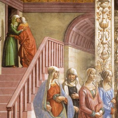 Nativité de la Vierge (Histoire de la Vierge, chapelle Tornabuoni) - Ghirlandaio