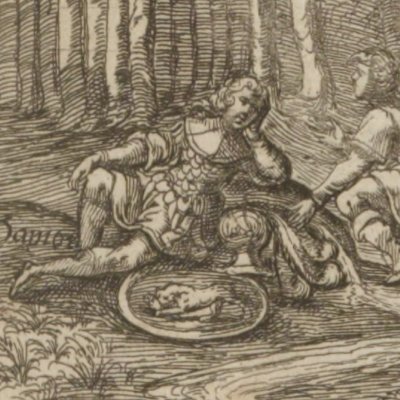 Pâris épiant Damon et Halladin (L’Astrée, 1633, III, 1) - Rabel