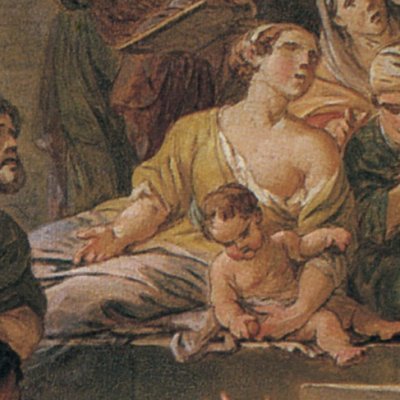 Saint Denis prêchant la foi en France (esquisse) - Joseph Marie Vien