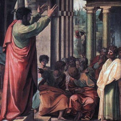 Saint Paul prêchant devant les Athéniens - Raphaël