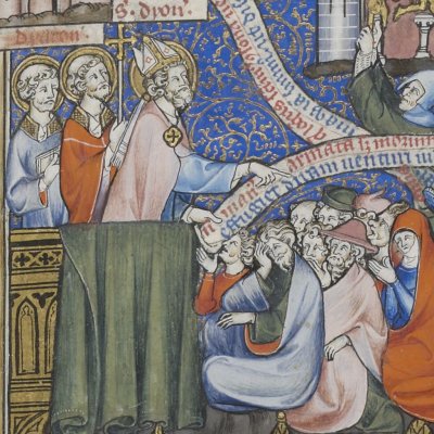 Prédication de saint Denis ( Vita et passio sancti Dionysii, Bnf Fr2091)