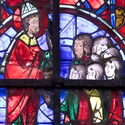 Prédication de saint Denis (vitrail de la cathédrale Saint-Gatien de Tours)