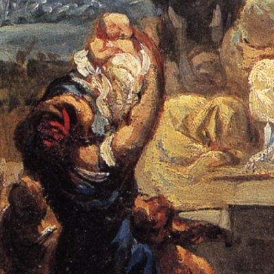 Ste Geneviève demande à Dieu de repousser l’invasion des Huns - Doyen