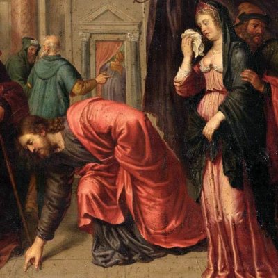 Le Christ et la femme adultère - Pieter van Lint