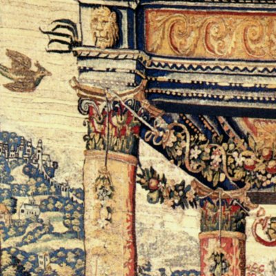 Pergola aux vases de fleurs (tapisserie)