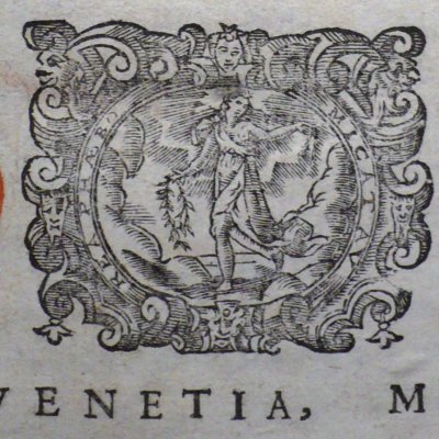 Vignette de la page de titre (Pastor fido, Ciotti, 1621, in-4°)