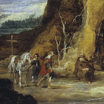 Moines dans une grotte - Josse de Momper