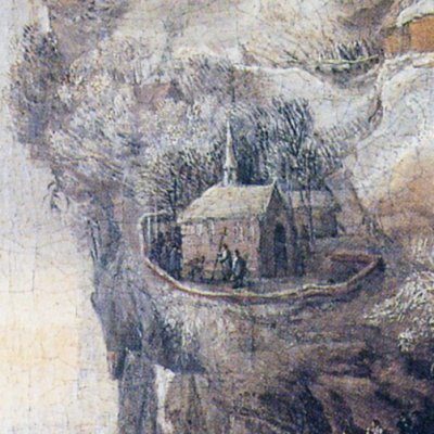 Paysage anthropomorphe, les yeux vers le ciel - Josse de Momper