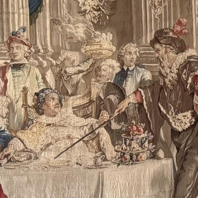 Sancho's meal on the island of Barataria (Don Quixote set of tapestries) - Natoire