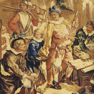 La marchande de noisettes (Tenture de Don Quichotte) - Natoire
