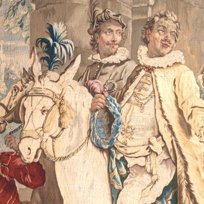Sancho's departure for Barataria (Don Quixote set of tapestries) - Natoire
