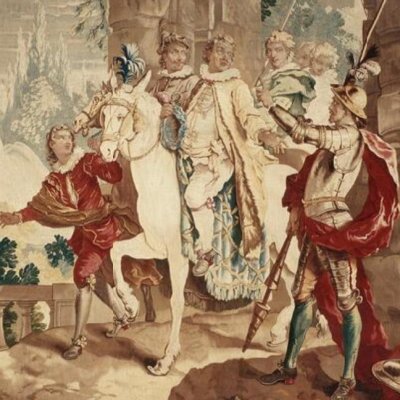 Départ de Sancho pour Barataria (Tenture de Don Quichotte) - Natoire