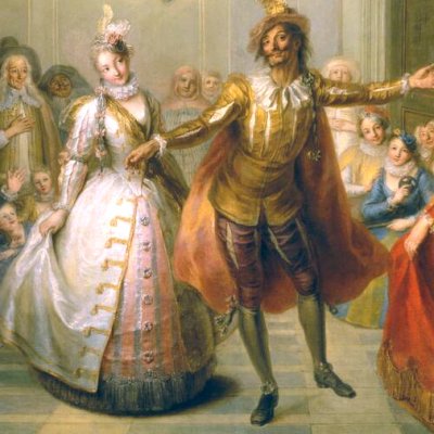 The ball at Don Antonio's (The story of Don Quixote, cardboard box at Compiègne) - Coypel