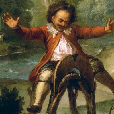 Le réveil de Sancho (Histoire de Don Quichotte) - Coypel