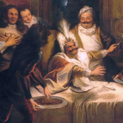 La table de Sancho (Histoire de Don Quichotte) - Coypel