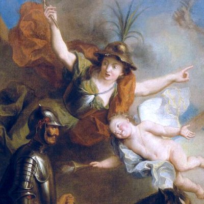 Don Quichotte conduit par la folie (Histoire de Don Quichotte) - Coypel
