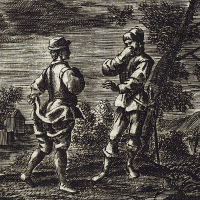 Satisfied needs of Sancho (Don Quixote, Madrid, 1674) - Obregón