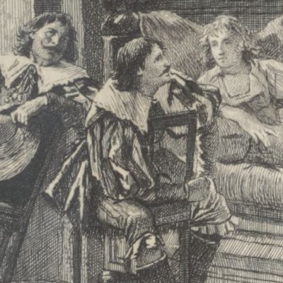 Chez les comédiennes (Roman comique, Jouaust, 1880) - L. Flameng